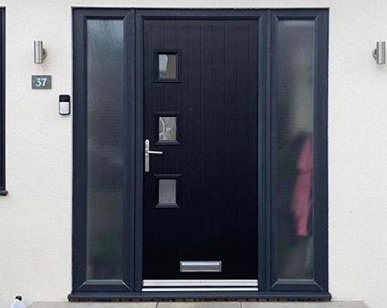 composite door spraying 